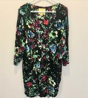 Anthropologie Maeve Size Small Petal Palette Tunic Dress Floral Dolman Pockets